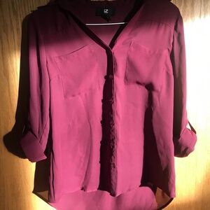 Maroon button-down